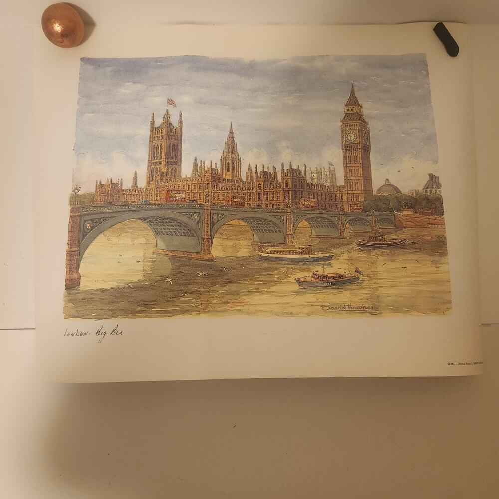 London "Big Ben" Print Thomas Benacci 14x7.5